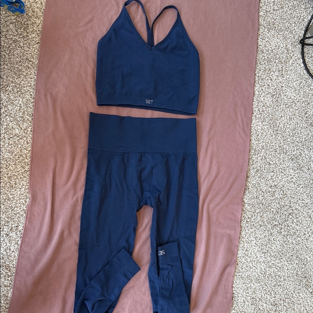 Navy Blue Activewear Set